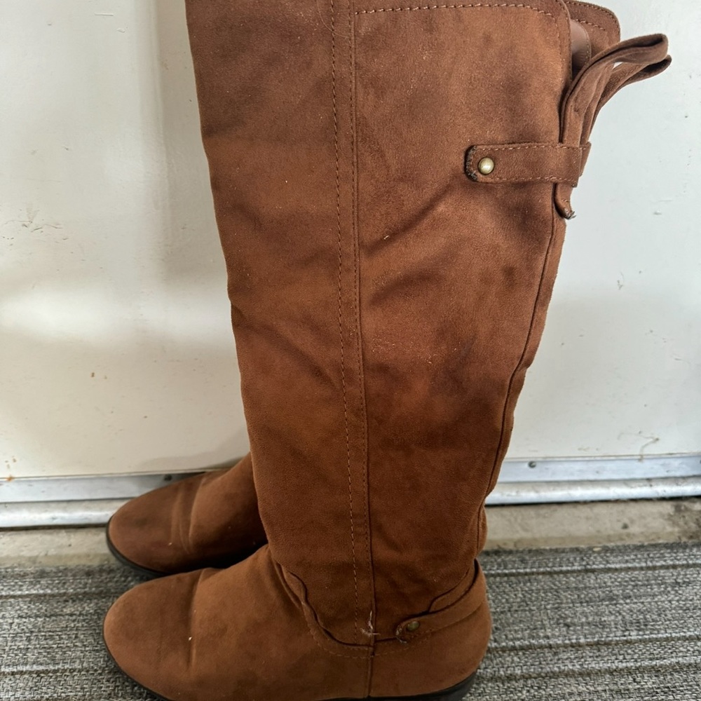 faux suede boots